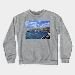 Fornells harbour Crewneck Sweatshirt